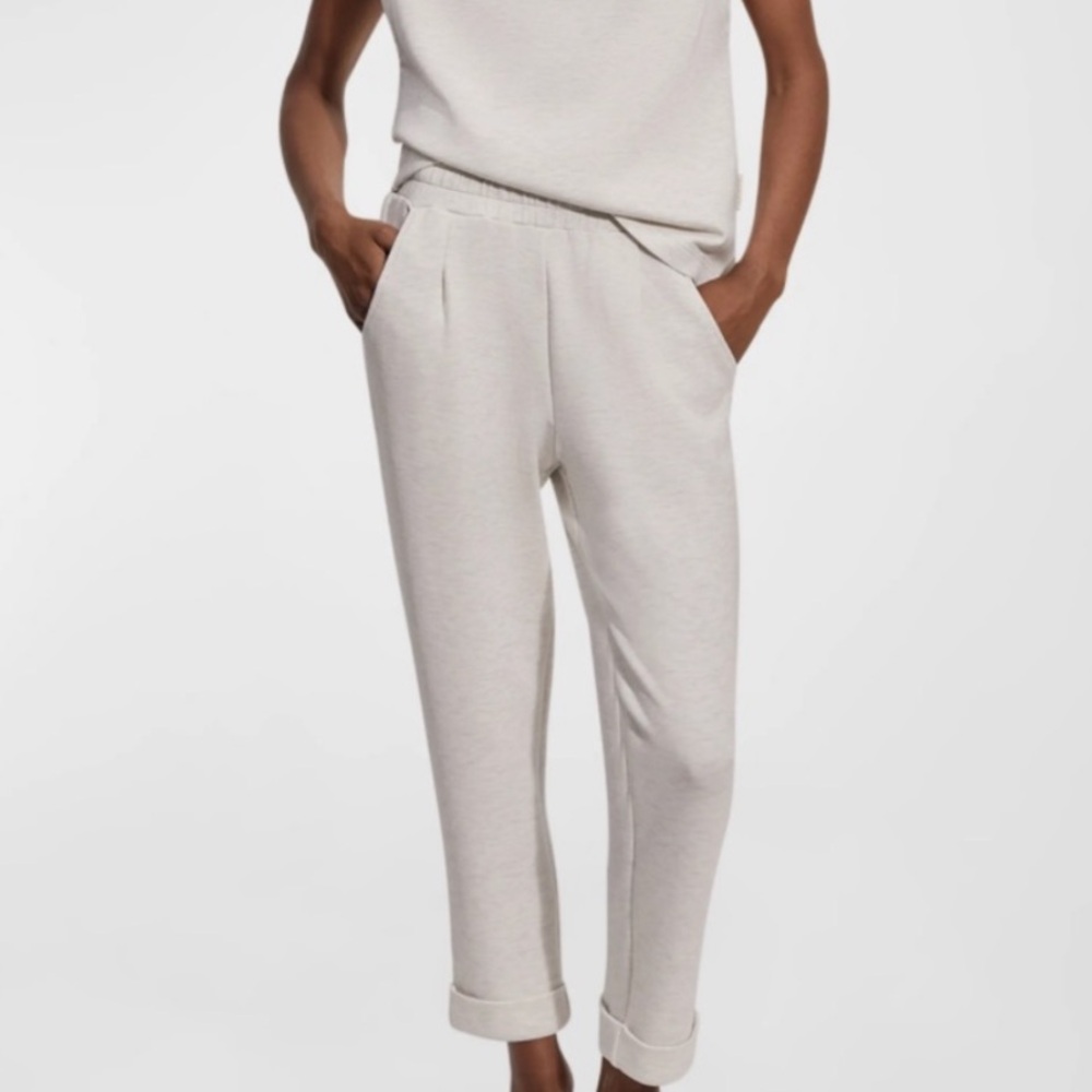 Varley DoubleSoft Coordinating Knit Roll Cuff Jogger 25" Sweat Pants